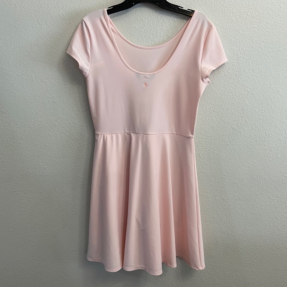 Polo Ralph Lauren Ballet Dance Pink Performance Jersey Dress XL(16) Girls Skort